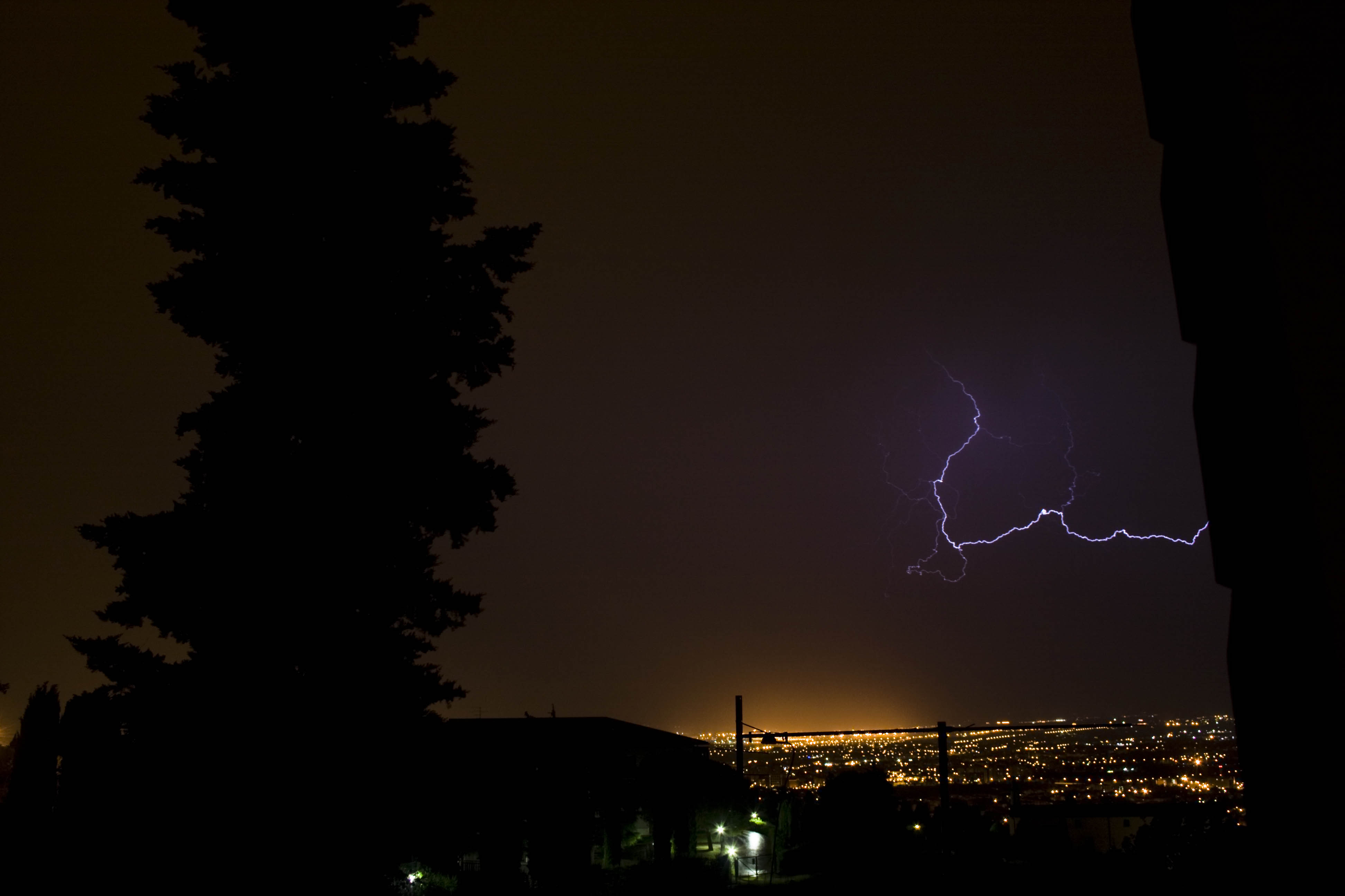 Verona Cielo Lampi Temporale Luci Lampi sopra Verona