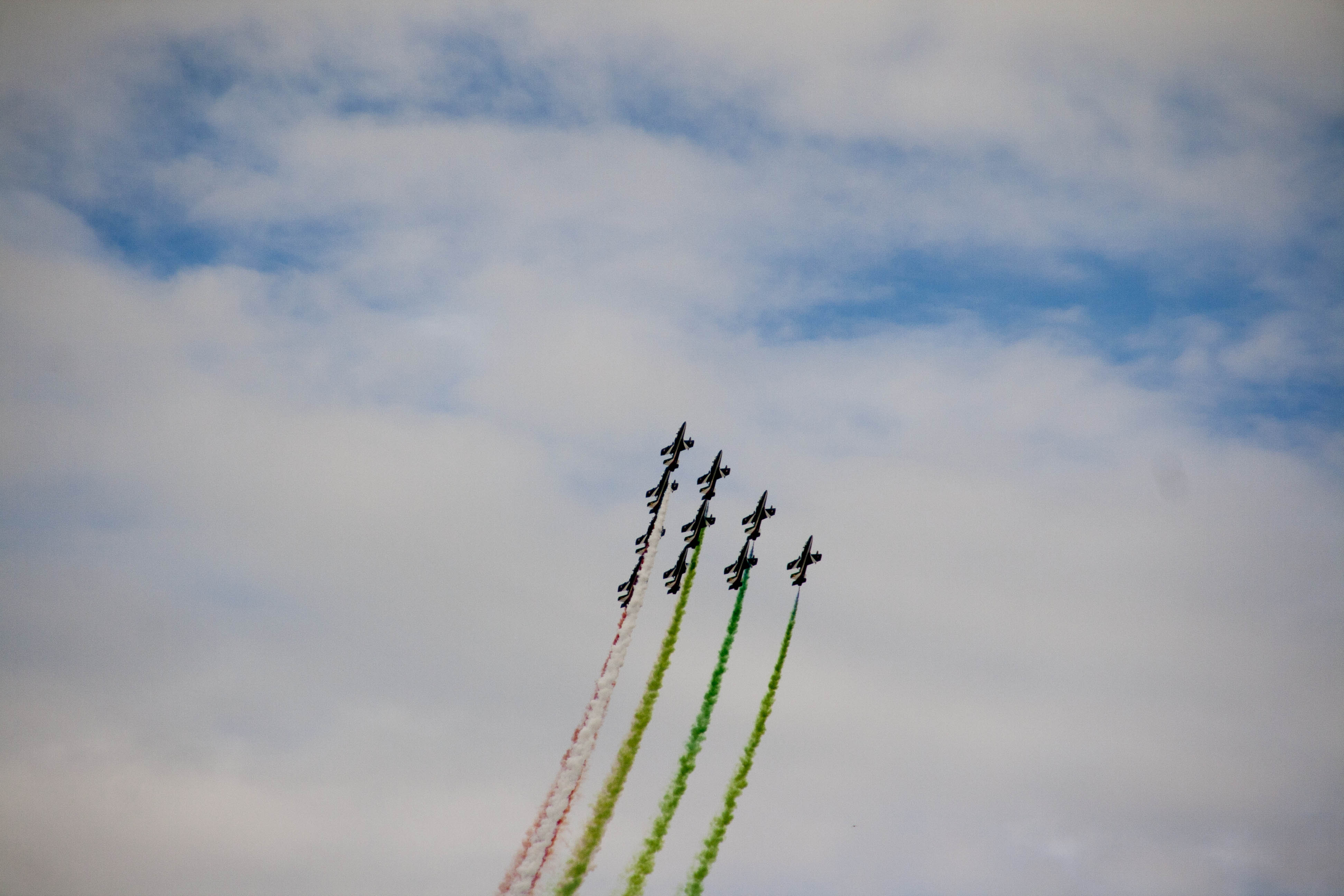 Peschiera del Garda (Vr) Aerei Lago di Garda Mb339 Frecce tricolore agosto 2015