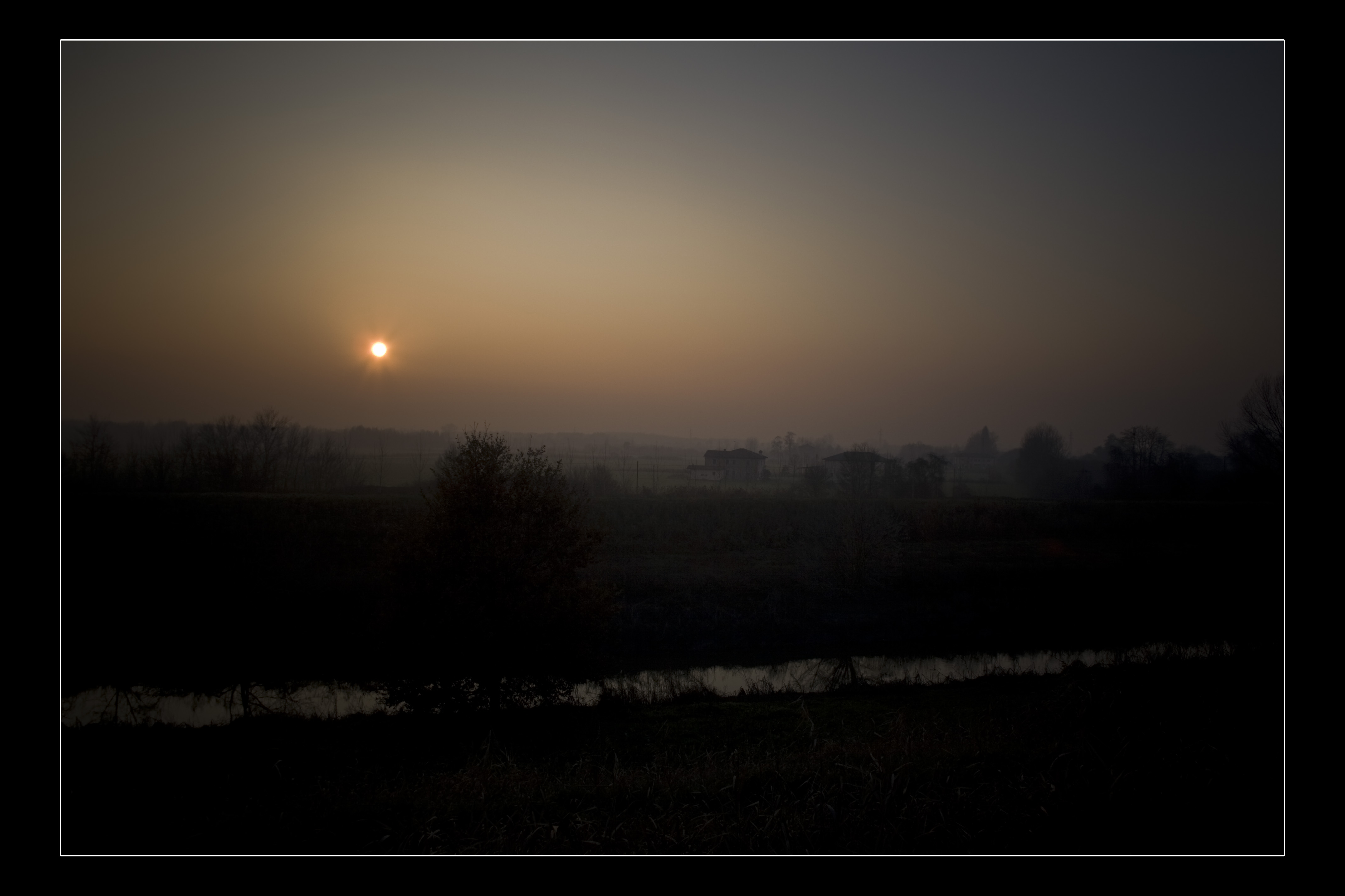 Ferrara Tramonto Panorama Campagne Ferraresi al tramonto