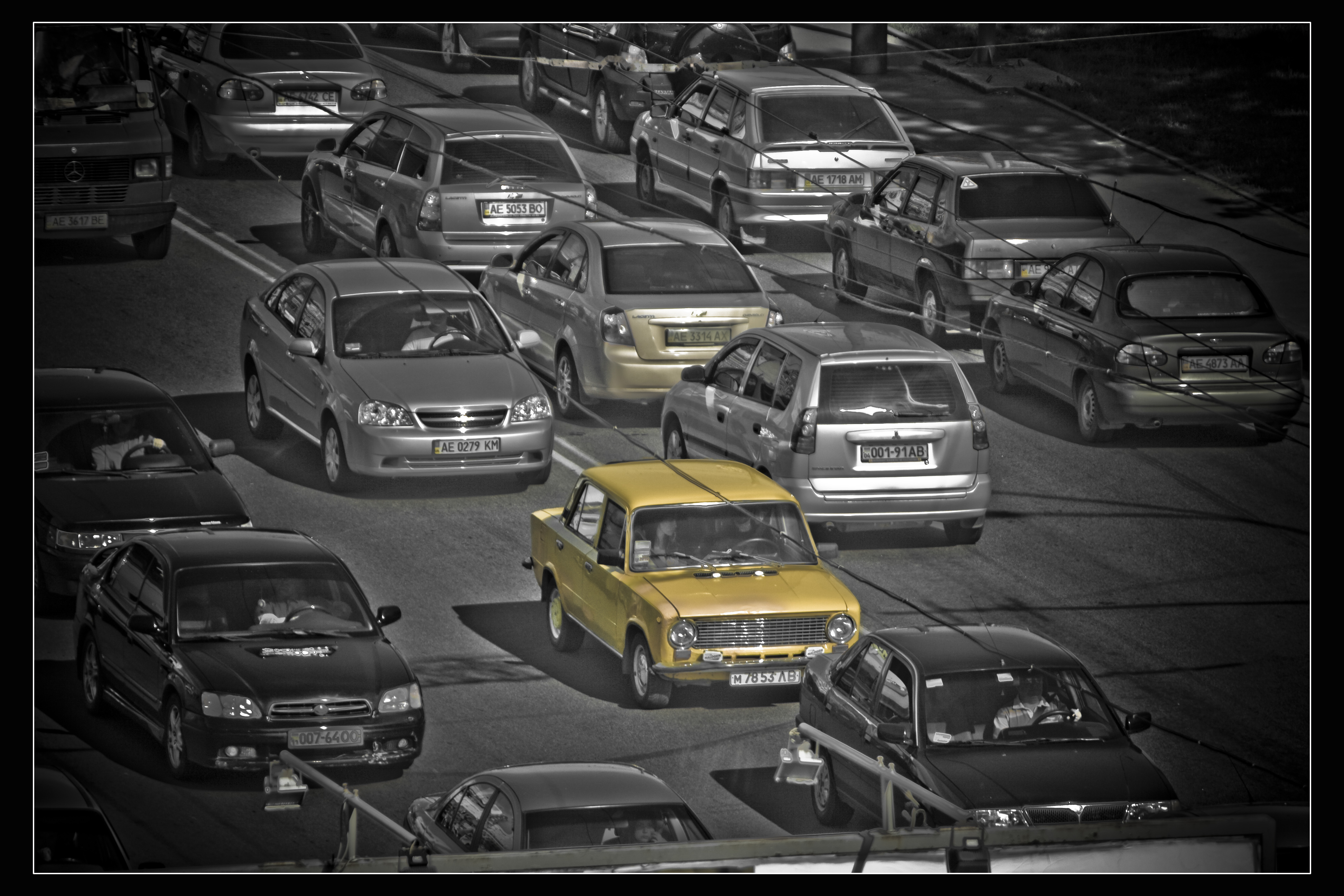 Dnipropetrovsk Ucraina HDR taxi auto 