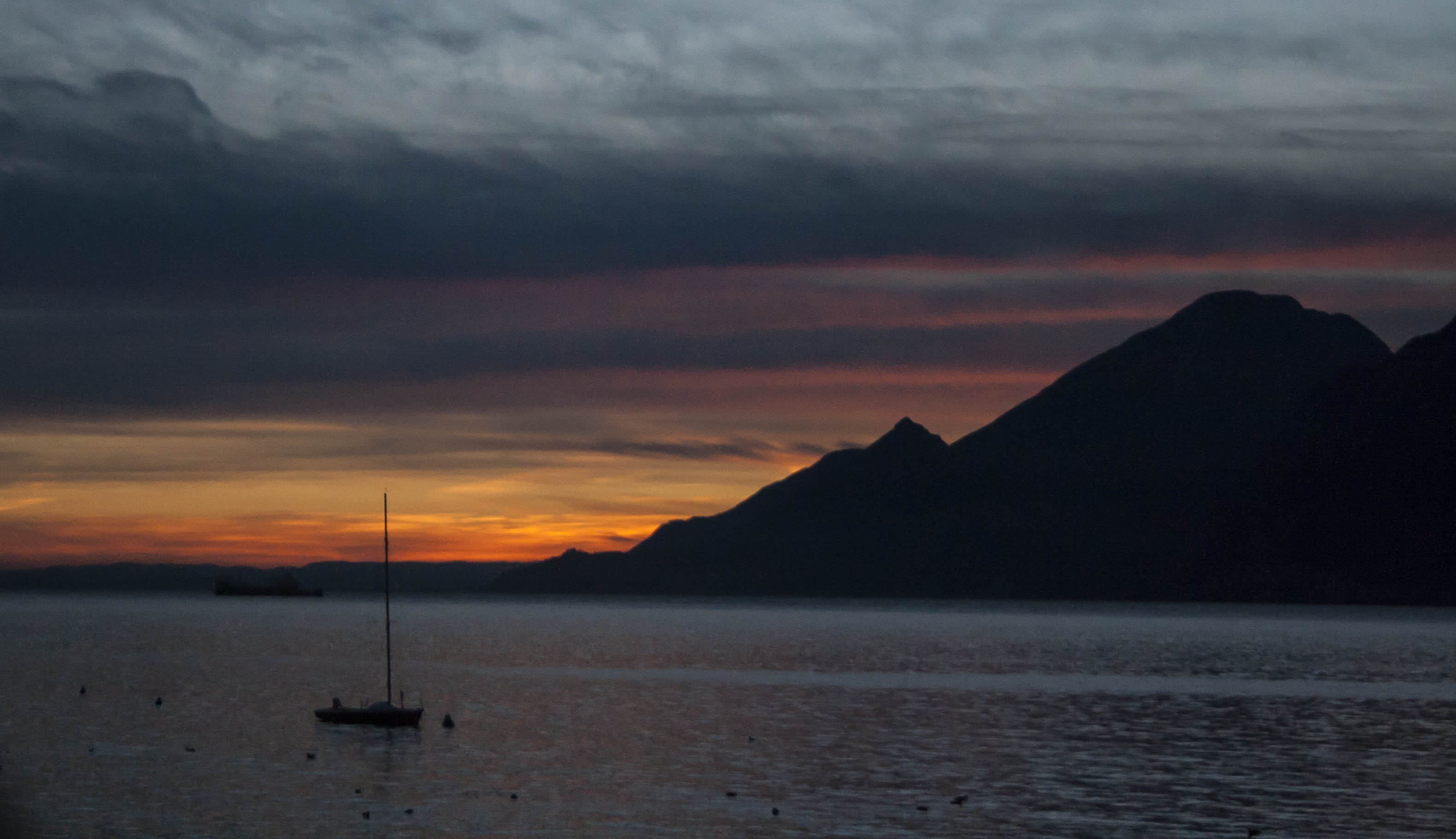 Malcesine (Vr) Lago di Garda Tramondo Barca 