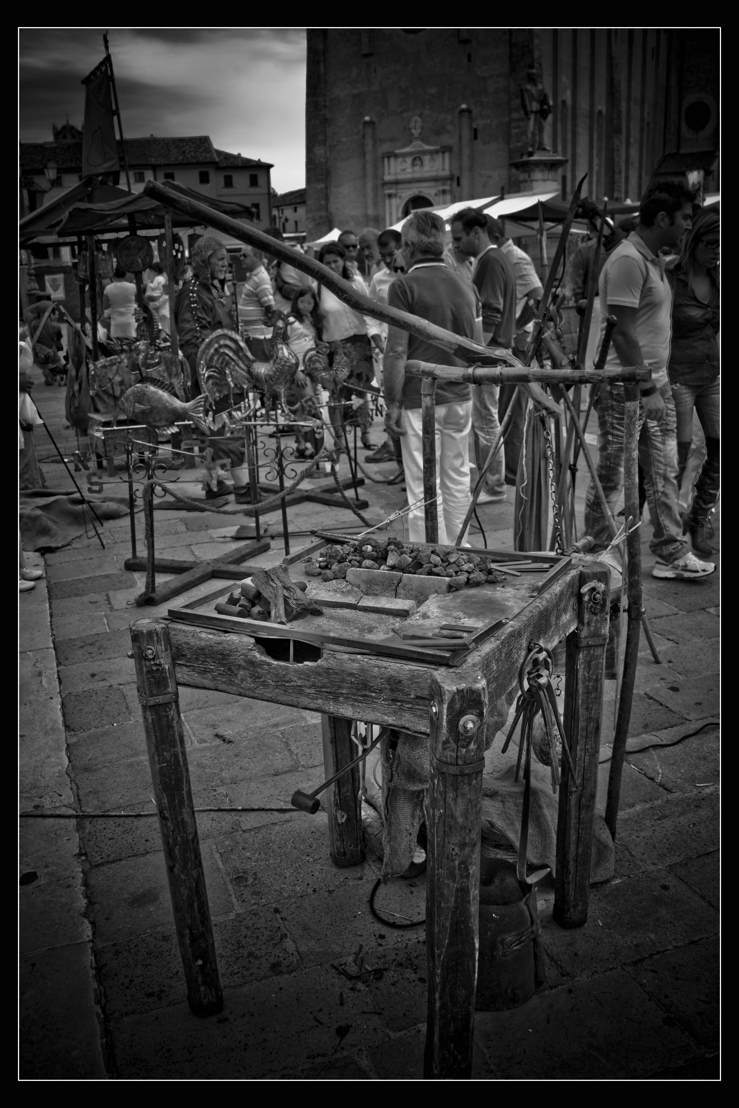 Montagnana Festa Sagra HDR B/N 