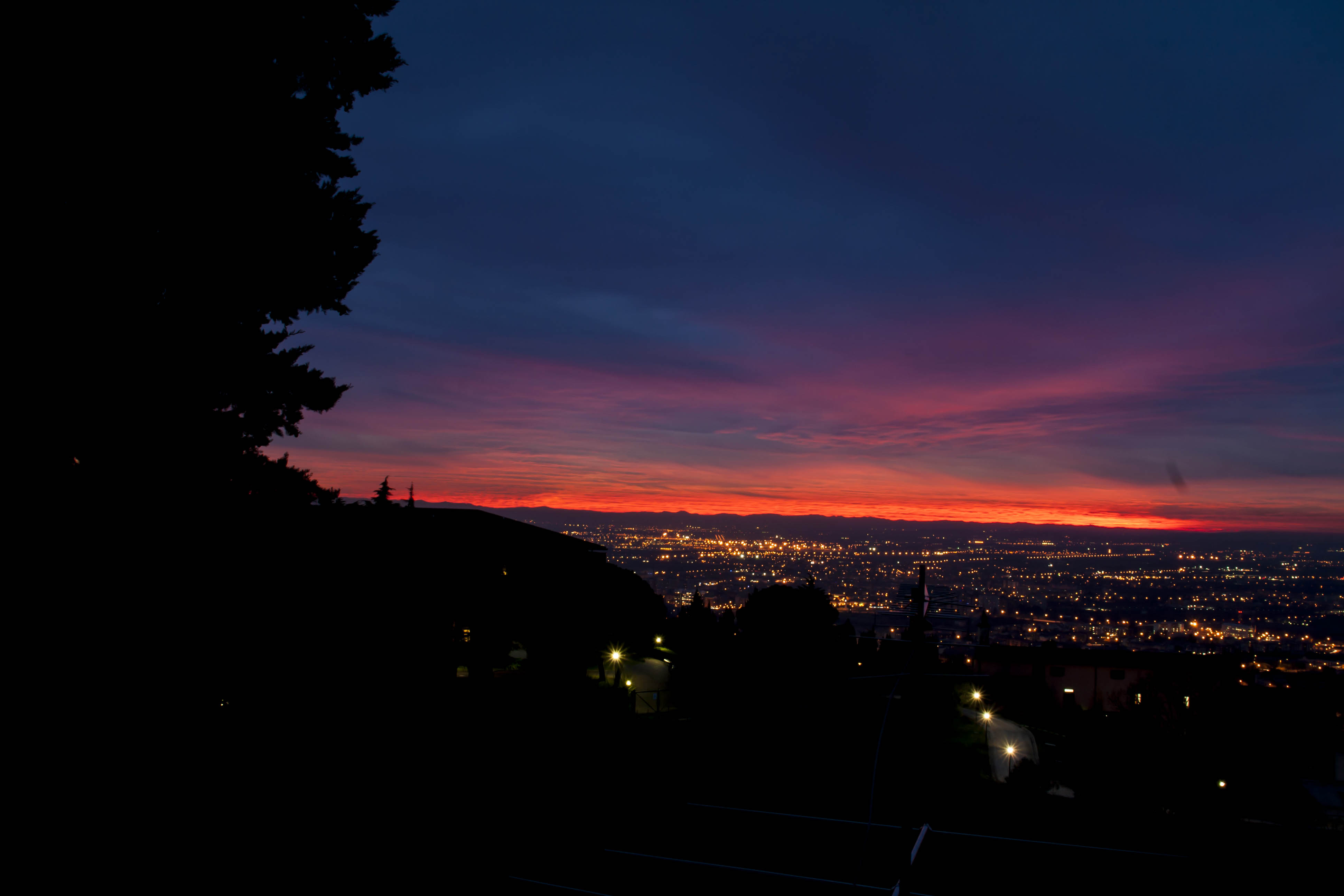 Verona Tramonto Panorama Luci Tramonto su Verona