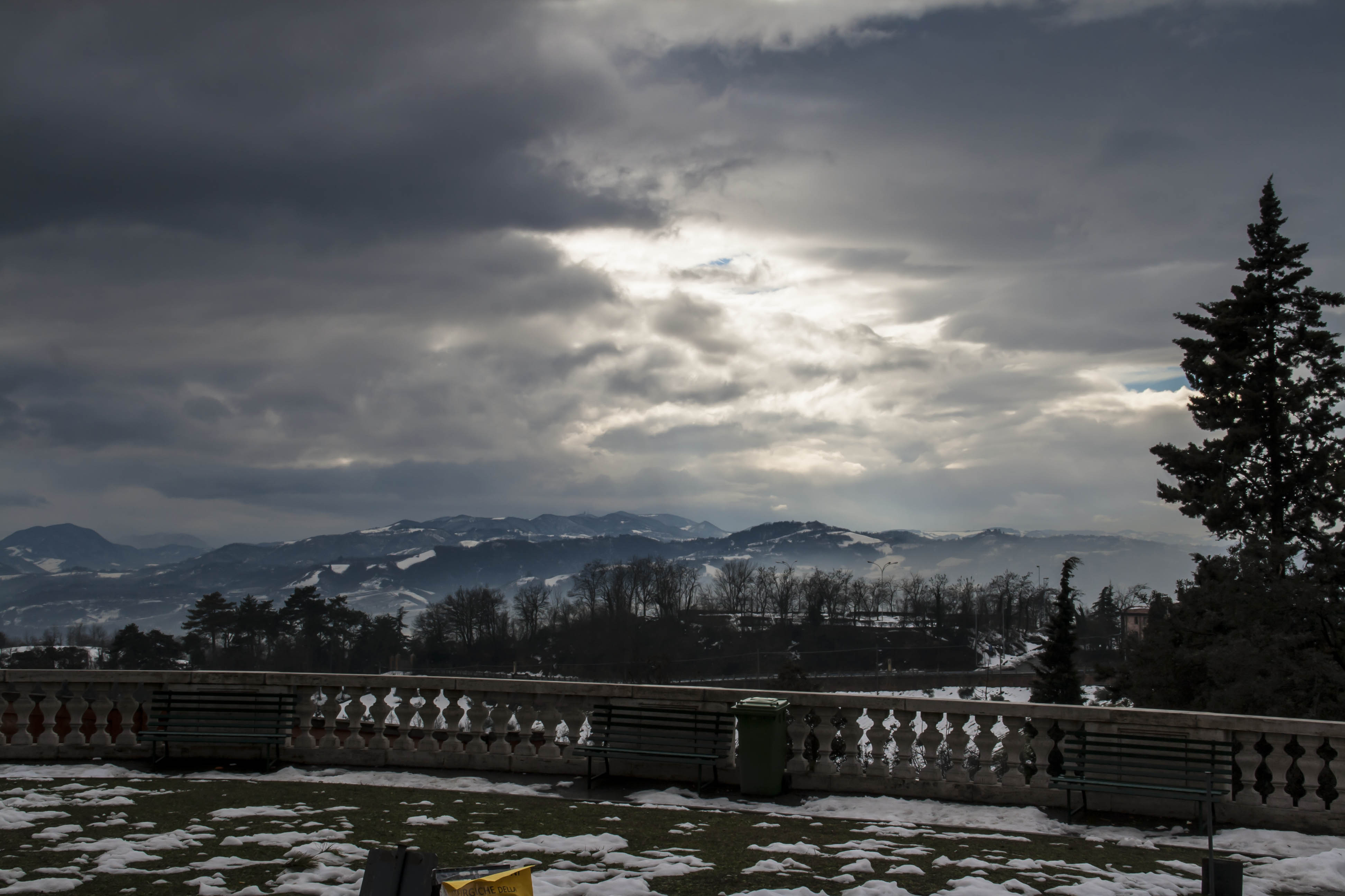 Bologna San Luca Neve Panorama HDR Neve 