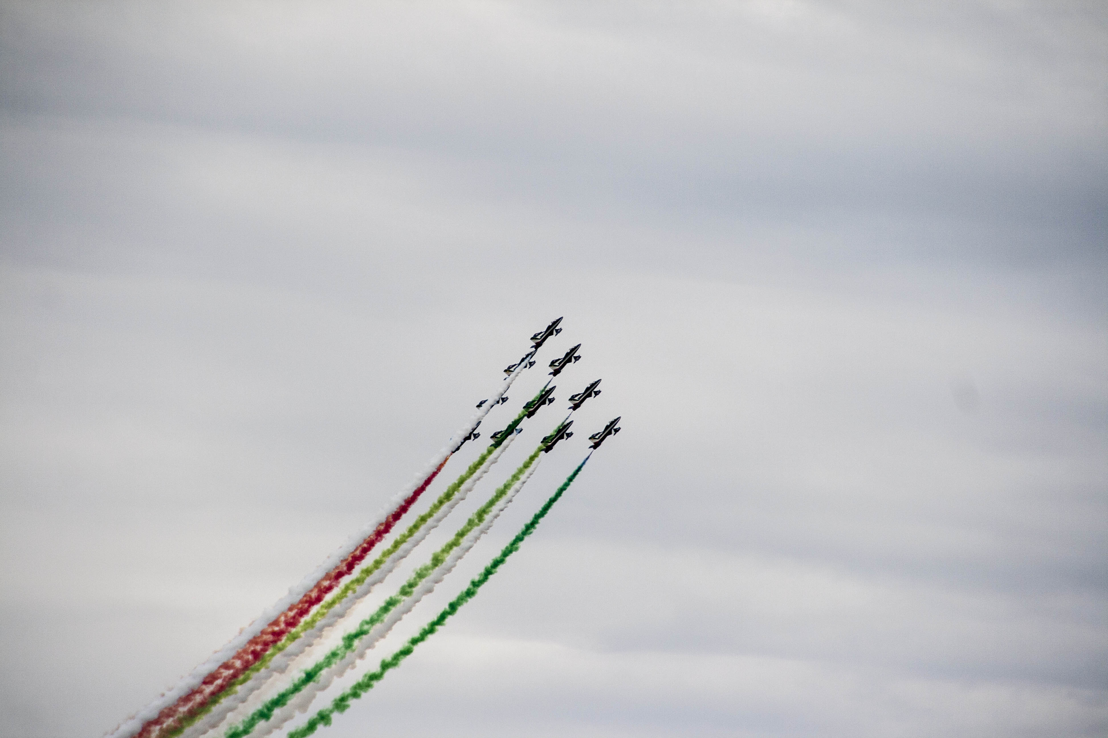 Peschiera del Garda (Vr) Aerei Lago di Garda Mb339 Frecce tricolore agosto 2015