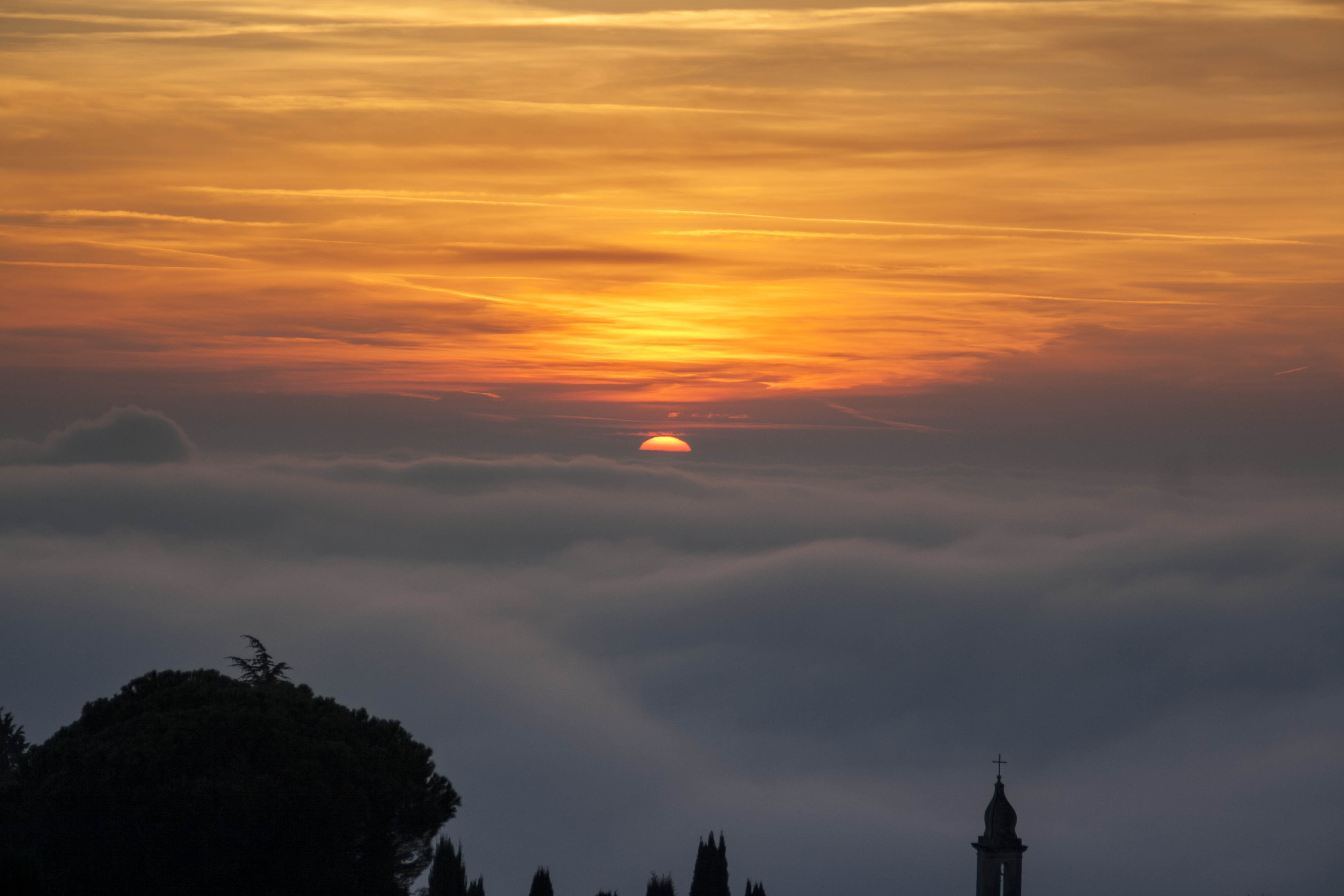 Verona Tramonto Nebbia Sole Natura 