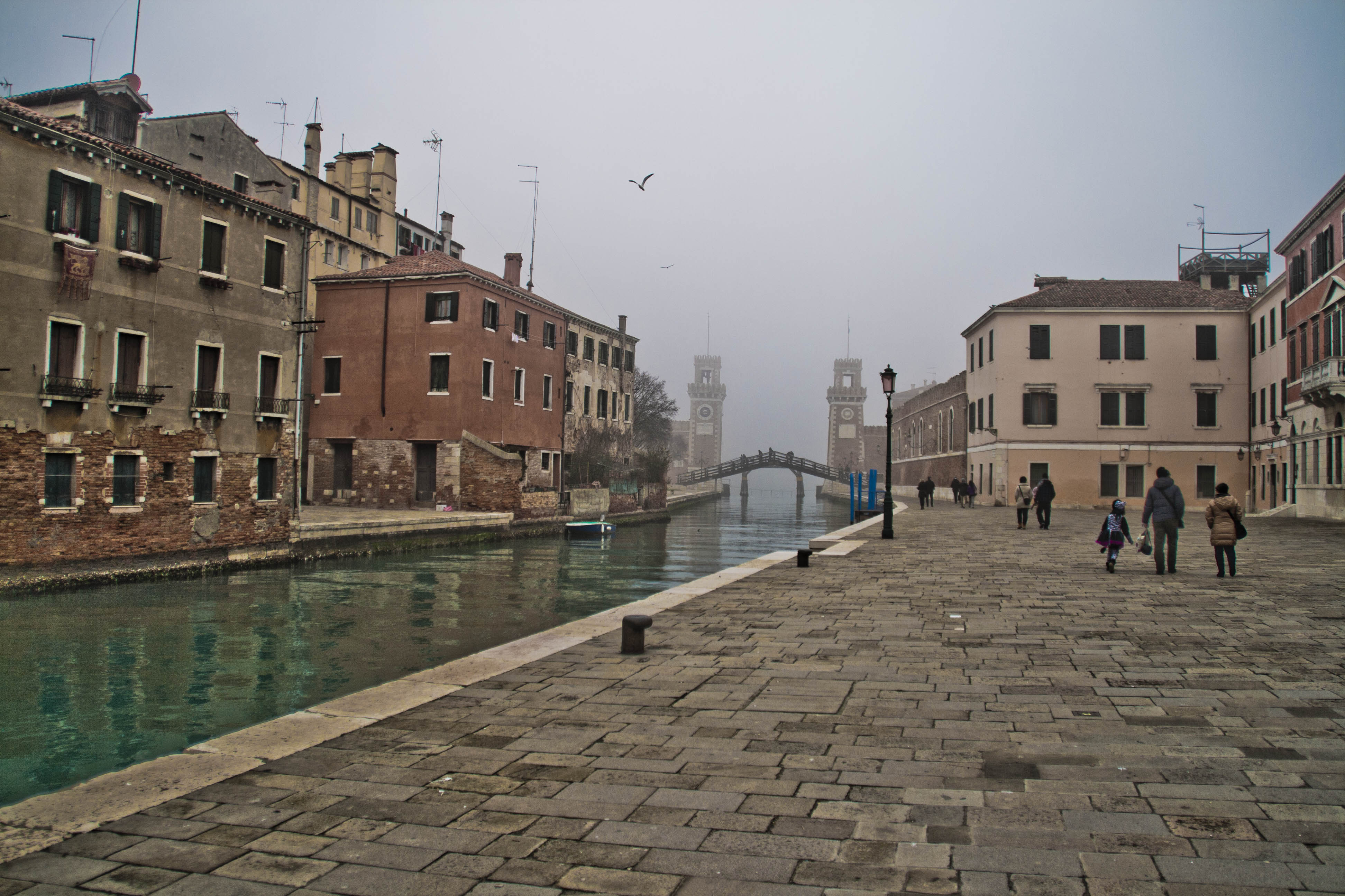 Venezia Canale Venezia Nebbia HDR 