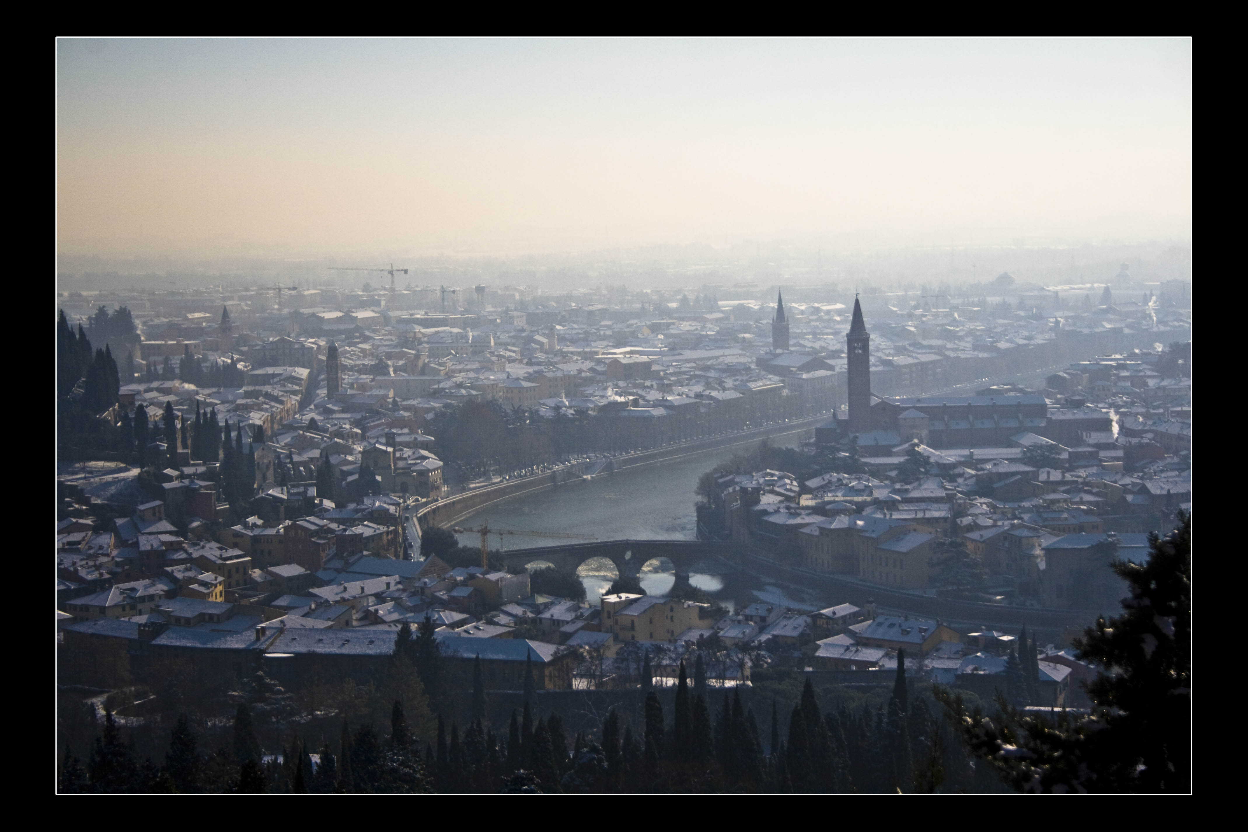 Verona Neve Panorama Panorama con la neve di Verona