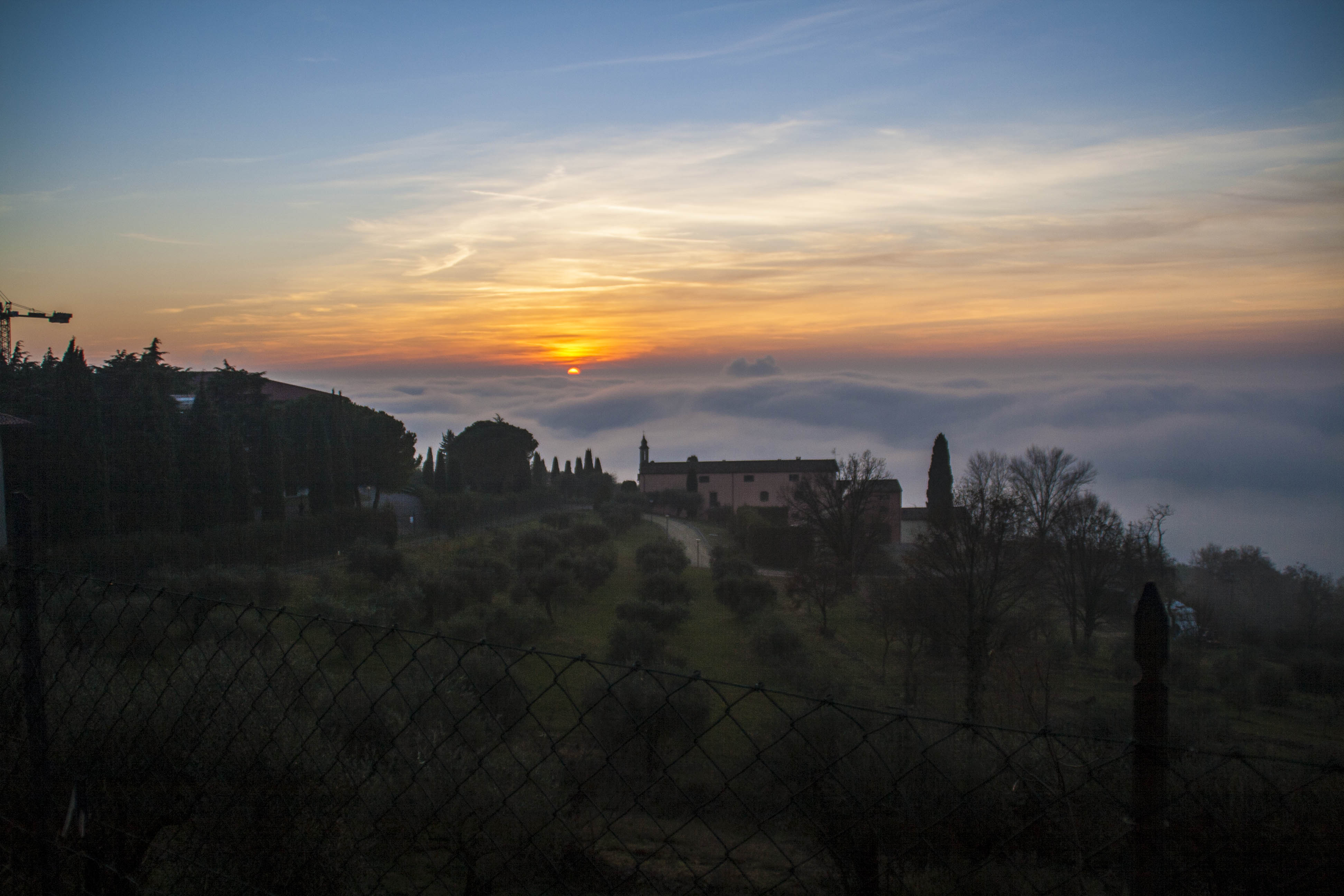 Verona Tramonto Nebbia Sole Natura 