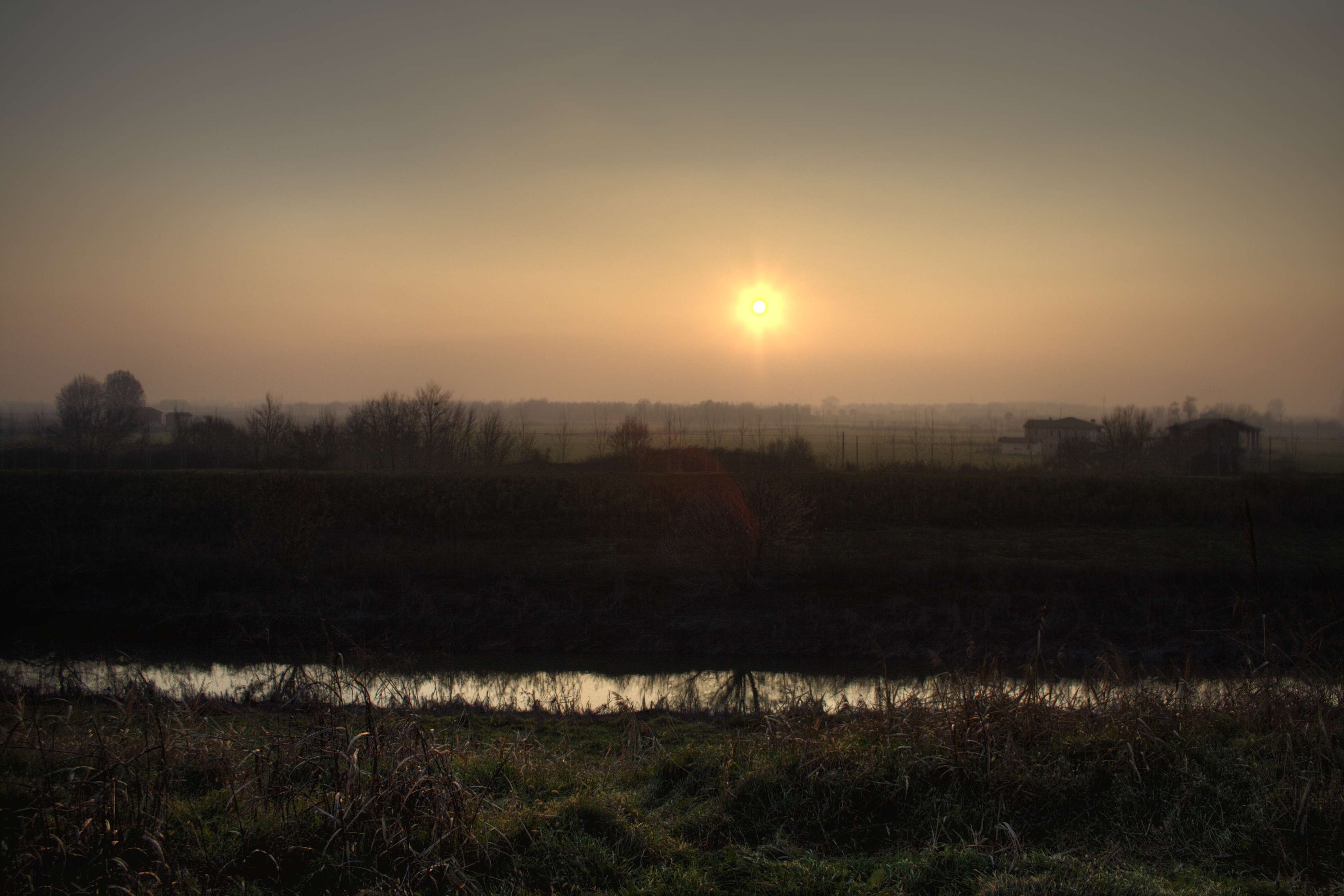 Ferrara Tramonto Panorama Campagne Ferraresi al tramonto