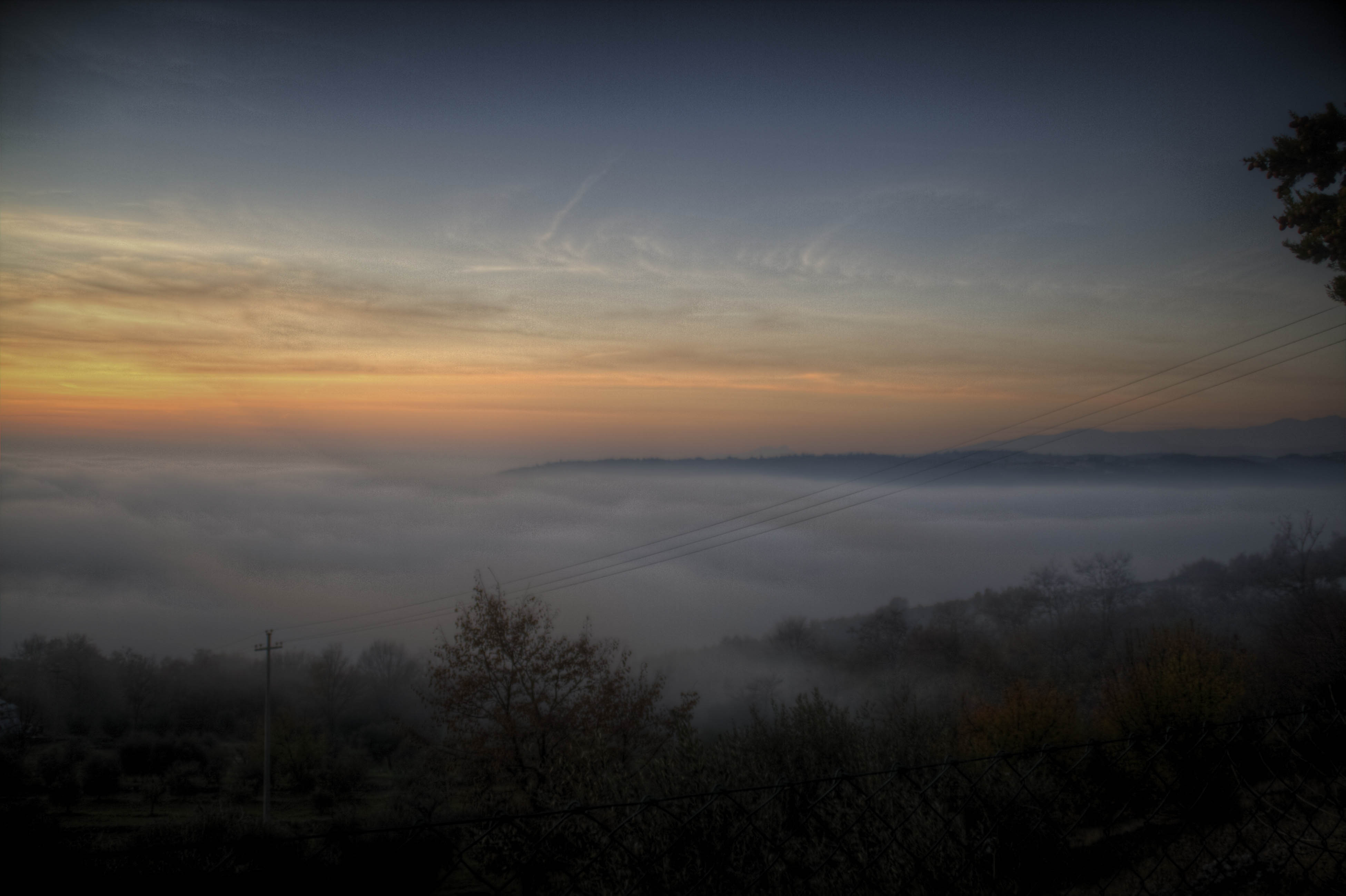 Verona Tramonto Nebbia Sole Natura 