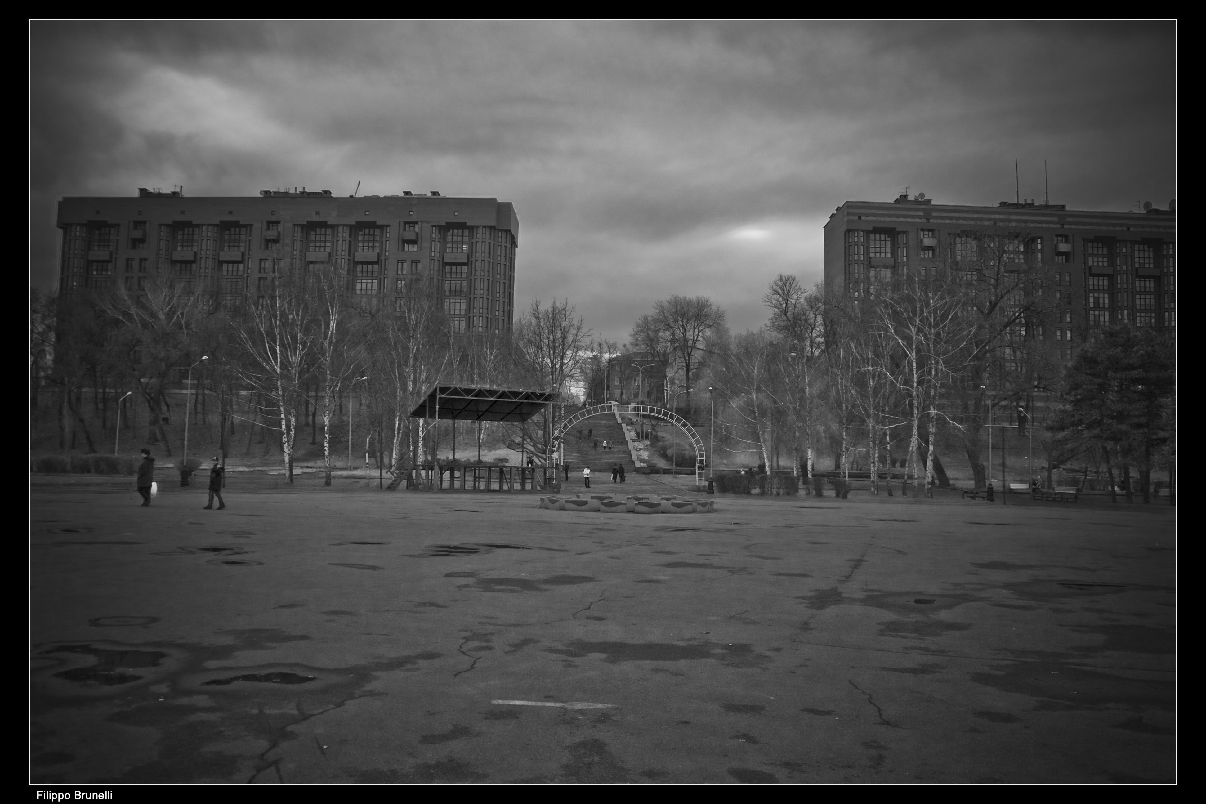 Dnipropetrovsk Ucraina Piazza B/N 