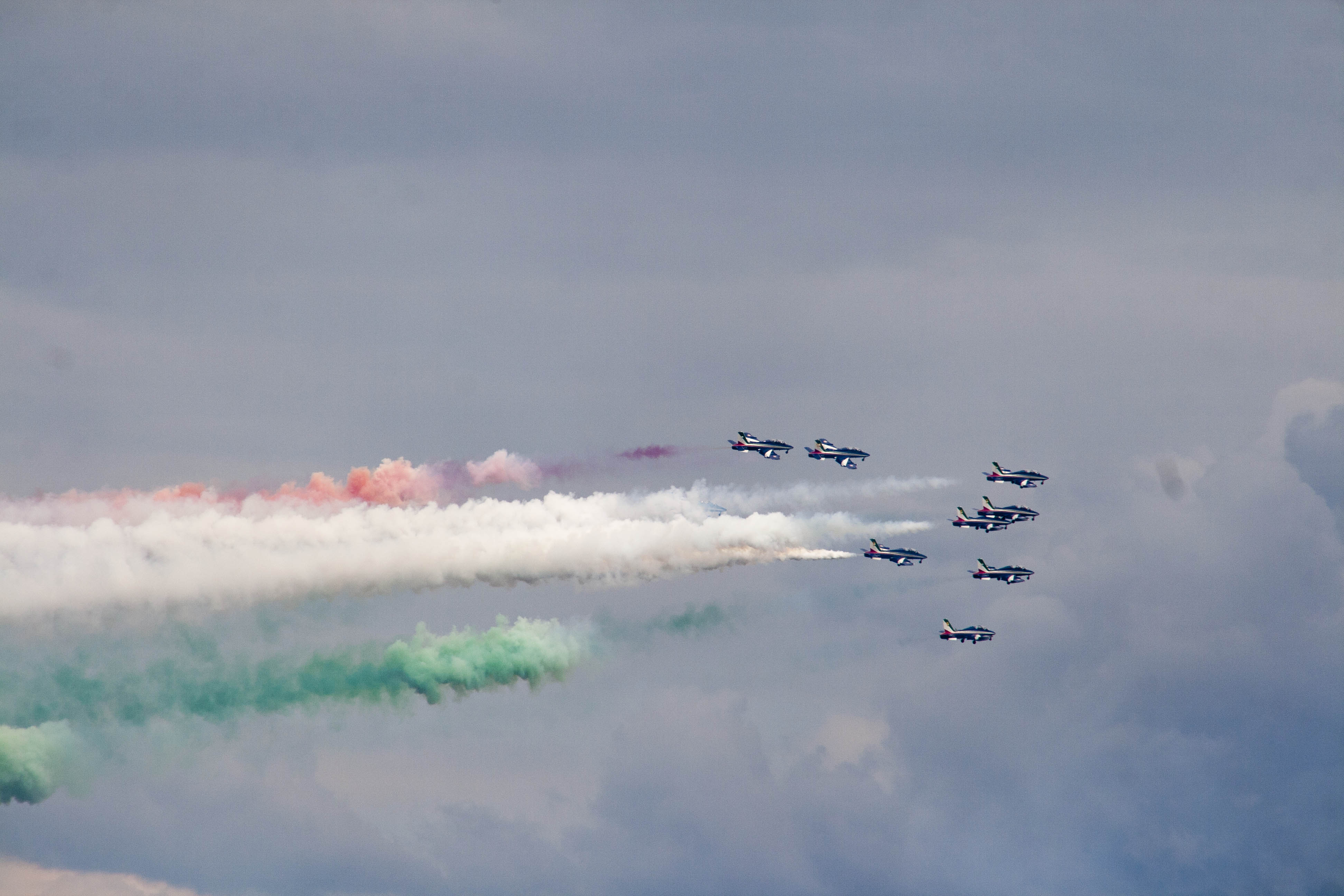 Peschiera del Garda (Vr) Aerei Lago di Garda Mb339 Frecce tricolore agosto 2015