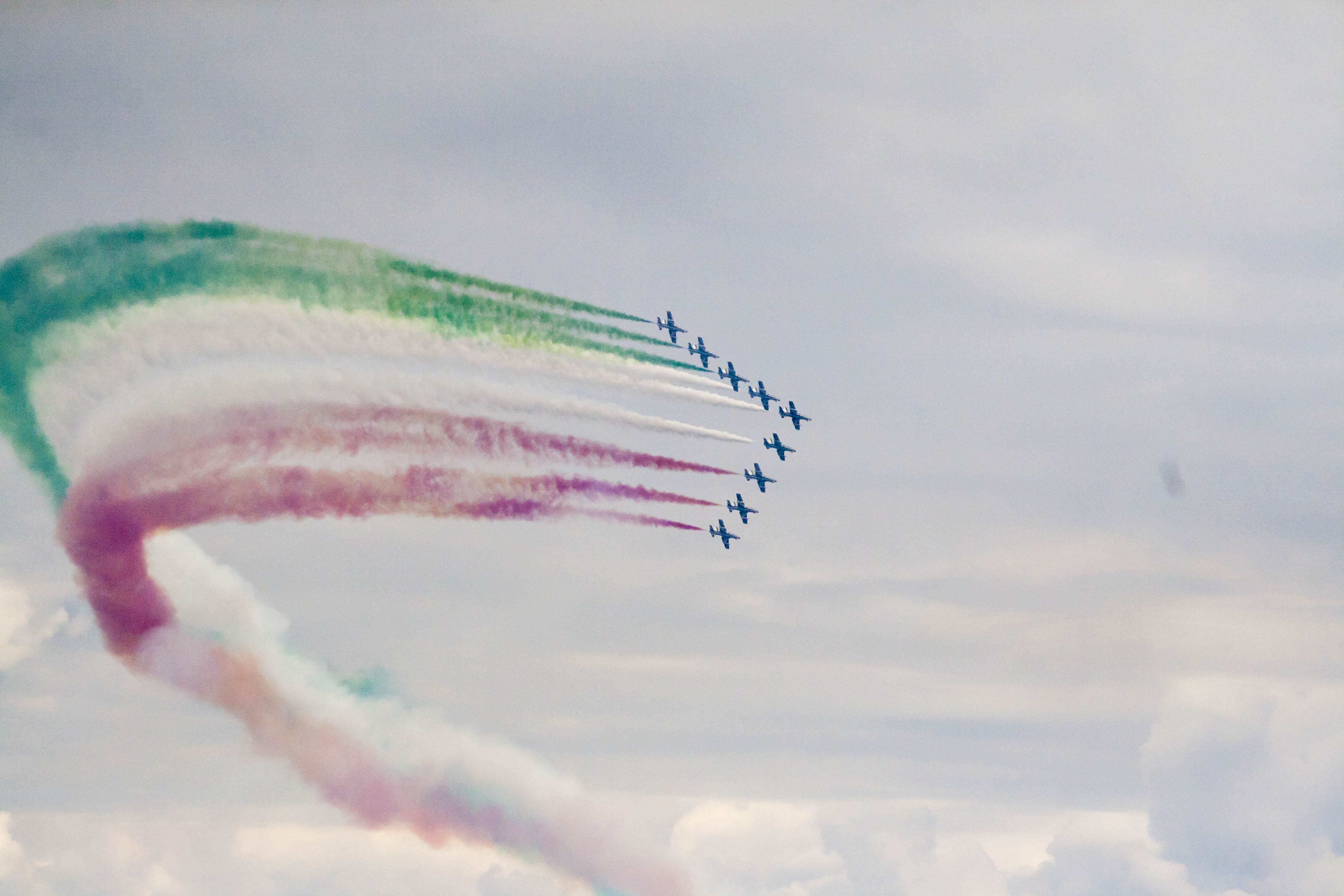 Peschiera del Garda (Vr) Aerei Lago di Garda Mb339 Frecce tricolore agosto 2015