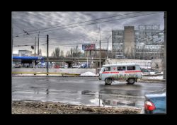 Dnipropetrovsk Ucraina Ambulanza Dnipropetrovsk HDR Ambulanza Dnipropetrovsk Ukraina