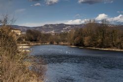 Parona (Vr) Adige Fiume Cielo Nuvole Percorso lungo Adige da Parona a Pescantina