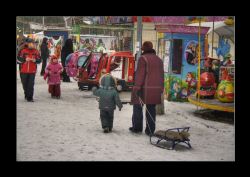 Dnipropetrovsk Ucraina Bambini Neve Ucraina Inverno in Ucraina 2009