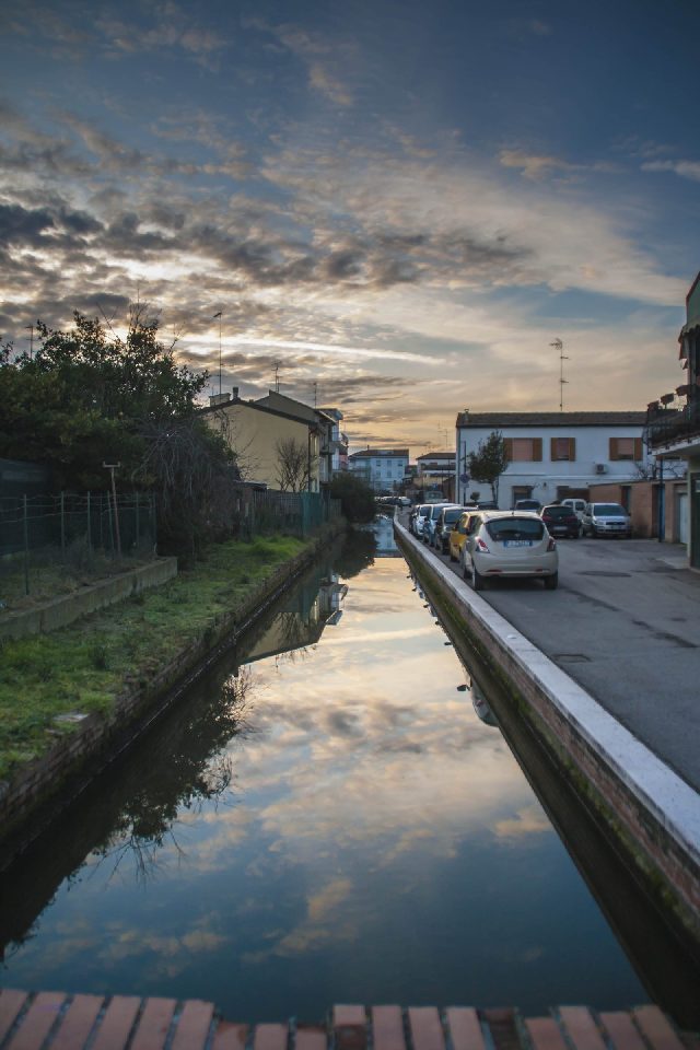 Comacchio Tramonto Cielo Canale 