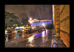 Verona Piazza Bra Banchetti S.Lucia HDR 