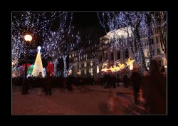 Dnipropetrovsk Ucraina HDR Dnipropetrovsk Neve HDR piazza a Dnipropetrovsk con la Neve