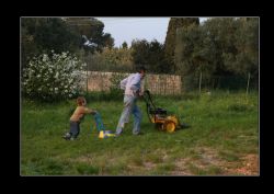 Indefinito Bambini Nonni Tagliaerba Tagliaerba