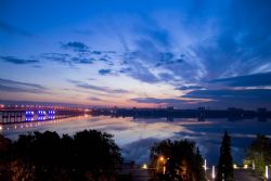 Dnipropetrovsk Ucraina Mattino Dniep Mattino sul fiume Dniep