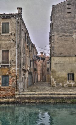 Venezia Canale Venezia Nebbia HDR 