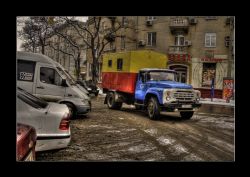 Dnipropetrovsk Ucraina Camion Ucraina HDR Camion colorato in Ucraina