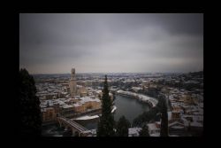 Verona Neve Ponte Pietra Panorama 