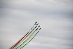 Peschiera del Garda (Vr) Aerei Lago di Garda Mb339 Frecce tricolore agosto 2015