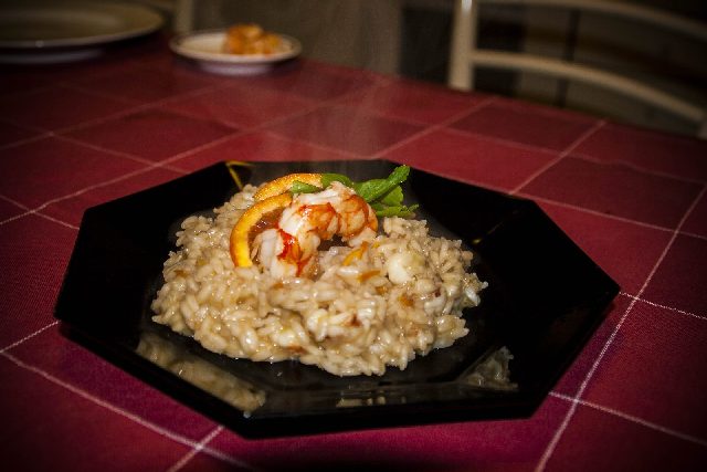 Risotto con Arance e gamberi Ricette risotto Arance gamberi 