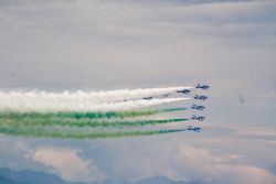 Peschiera del Garda (Vr) Aerei Lago di Garda Mb339 Frecce tricolore agosto 2015