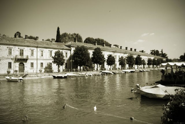 Peschiera Lago Garda Peschiera Particolare B/N 