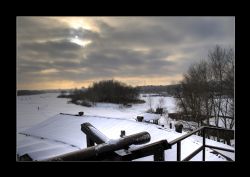 Dnipropetrovsk Ucraina HDR Fiume Dnieper Il fiume Dnieper ghiacciato