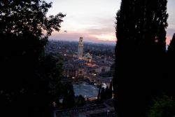 Verona Tramonto Panorama Ponte Pietra 