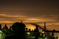 Verona Luci Notte Panorama Nebbia 