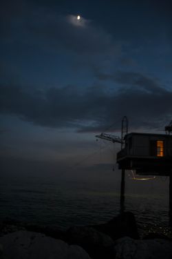 Marina di Ravenna Mare Tramonto Cielo Luna Edificio 